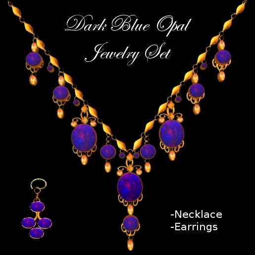 Blue Opal Jewelry Set