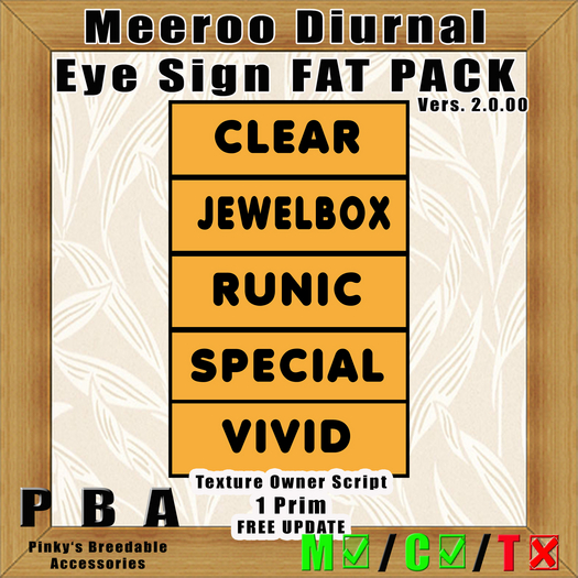 PBA - Meeroo Diurnal Eye Sign FAT-PACK Box