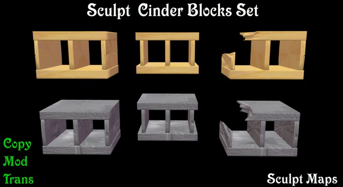 Sculpt Cinder Blocks Set