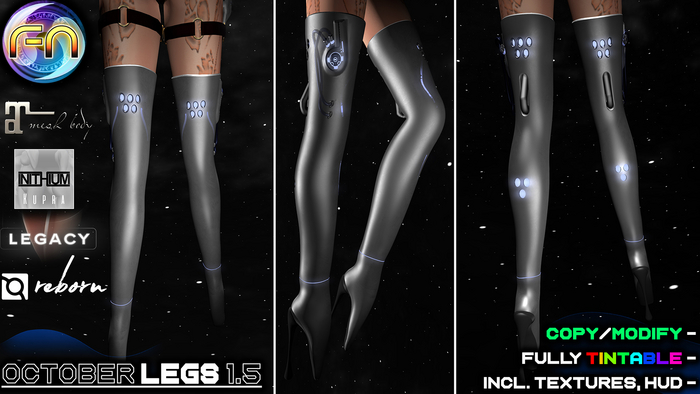 [.fn] October Prosthetics - Legs (Maitreya, Legacy, Reborn, Kupra)
