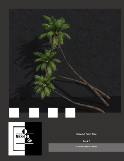 MeshedUp: Coconut Palm Tree  Pack 3 