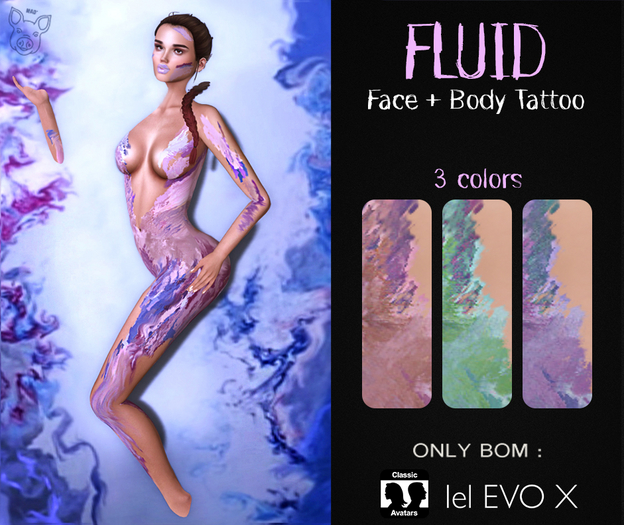 Mad' - Fluid Face+BodyTattoo [APPLIERS + LAYERS]