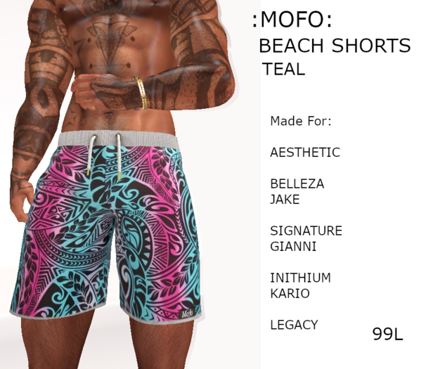 TEAL-BEACHSHORTS