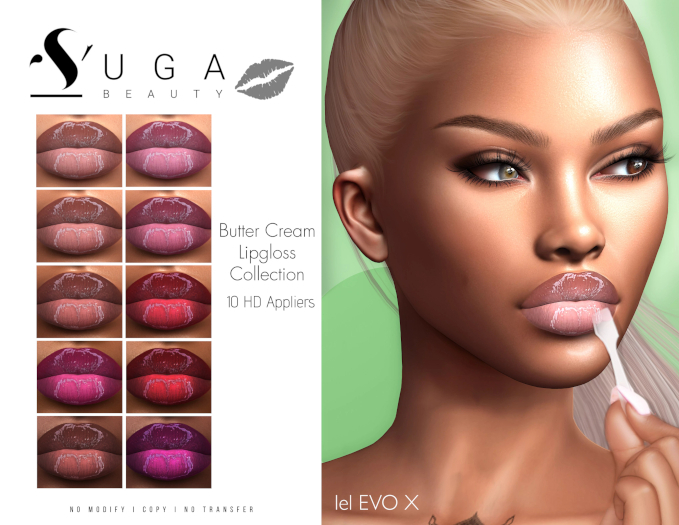 [SUGABEAUTY] Butter Cream Lipgloss Collection Lelutka Evox