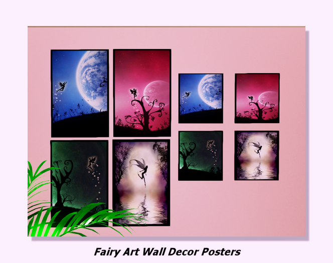 Fairy Art Wall Decor Posters -full perm