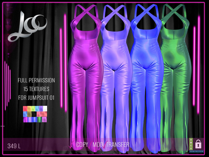 LCC FULL PERM JUMPSUIT 01 TEXTURE PACK-SATIN