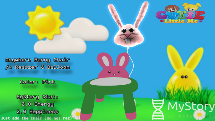 {CLM} Anywhere, Easter Bunny Chair - MyStory - Pink (Rez)