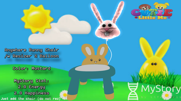 {CLM} Anywhere, Easter Bunny Chair - MyStory - Mustard (Rez)