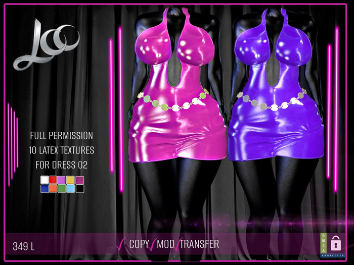 LCC FULL PERM DRESS 02 LATEX TEXTURES