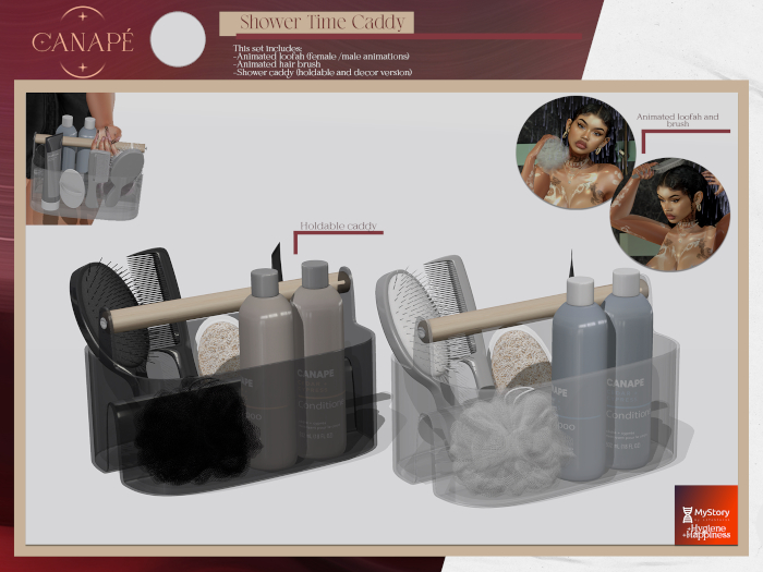 [Canape] Shower Time Caddy White