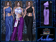 Analisa wide leg pants & Halter top set, Spring, . Luna Chelsea