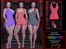 Josey Spring Outfit, Gingham Ruffle Mini Dress & Heels, 36 Mix Match Textures,. Luna Chelsea