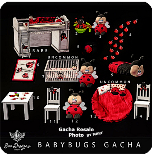 01 Bee Designs Babybugs RARE Bed - Gatcha 