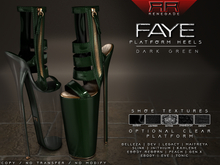 [Renegade] Faye Platform Heels - Dark Green