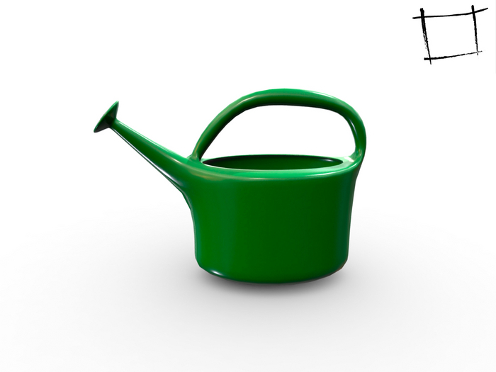 Full Perm Green Plastic Watering Can