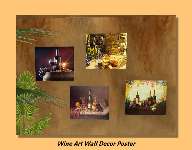 Wine Art Wall Decor Posters Set2-full perm art