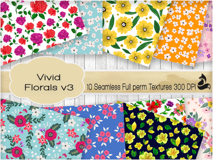 FF Vivid Florals Seamless Textures V3
