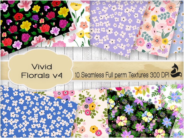 FF Vivid Florals Seamless Textures V4