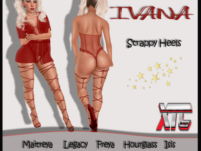 XTC Ivana Strappy Heels Red