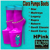 [R39] Clara Pumps Boots- HPink