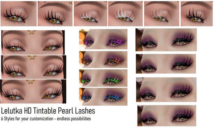 Lashes : Pearldrops - Lelutka HD Appliers