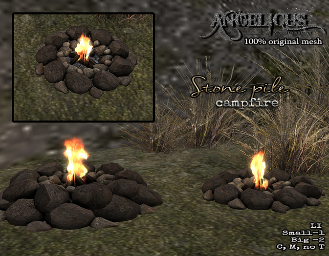 :ANGELICUS: stone pile campfire  