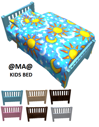 @MA@ KIDS BED rainbow suns moons white stars