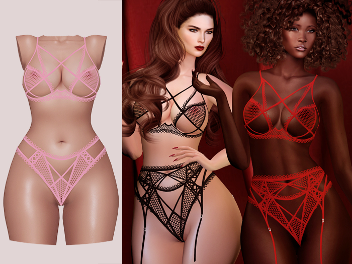 Eveline Mesh Lingerie Bra & Panties Pink Maitreya Lara Lingerie Legacy Lingerie Kupra Lingerie eBody Lingerie
