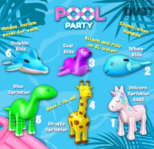1 DUST: Inflatable Unicorn Sprinkler - RARE