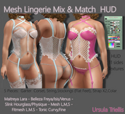 6621 Mesh Jasmine Lingerie Mix&Match HUD - [Fatpack]