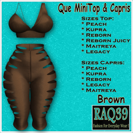 [R39] Que MiniTop & Capris-Brown
