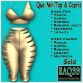 [R39] Que MiniTop & Capris-Gold