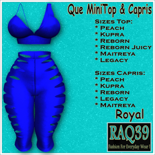[R39] Que MiniTop & Capris-Royal