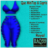 [R39] Que MiniTop & Capris-Royal