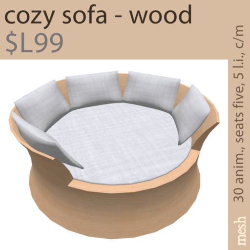 cozy sofa - wood