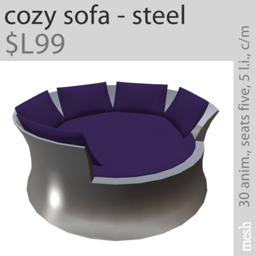 cozy sofa - steel