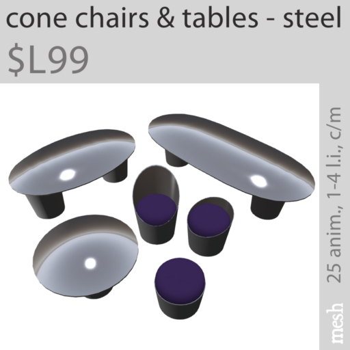 cone chairs & tables - steel