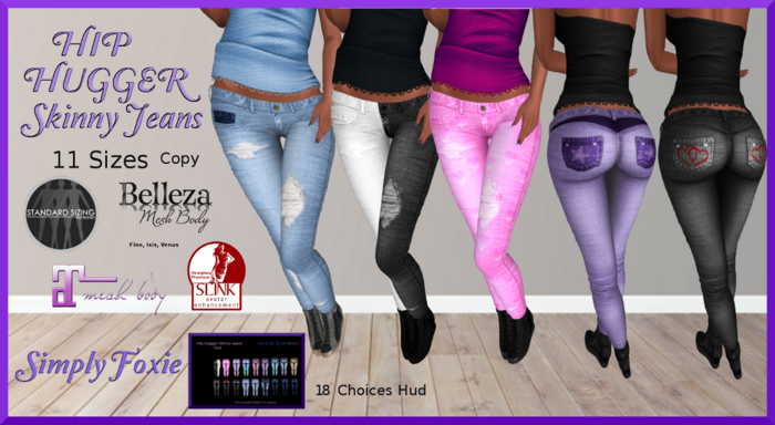 Hip Hugger Skinny Jeans With Hud (Boxed)