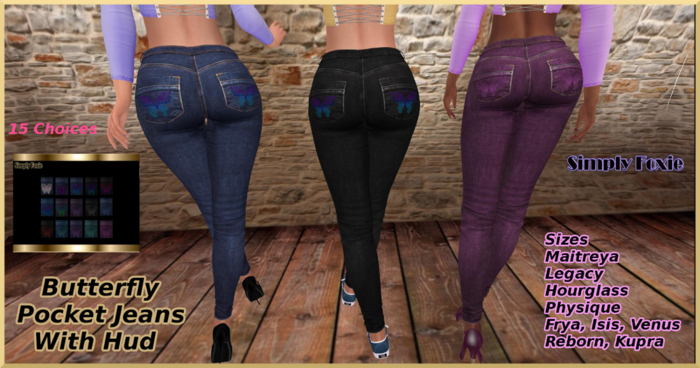 Butterfly Pocket Jeans With Hud (Boxed)