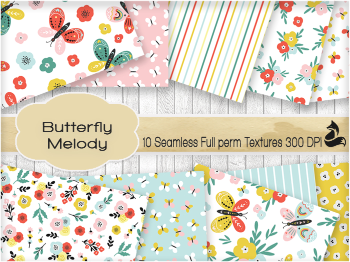FF Butterfly Melody Seamless Textures