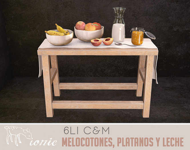 ionic : Melocotones, platanos y leche