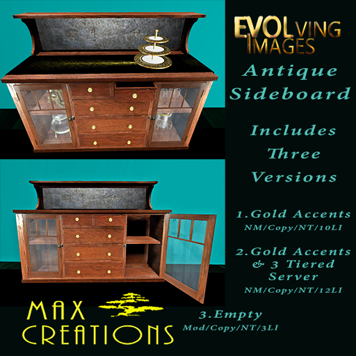 Gold Accents Antique Sideboard