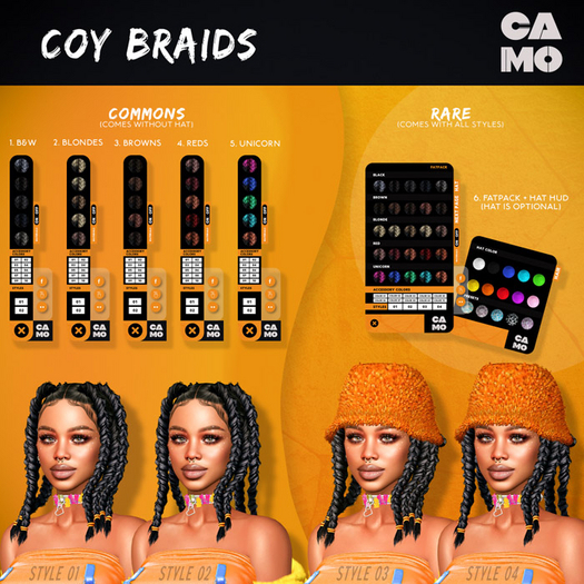 4. CAMO - Coy Braids - Reds
