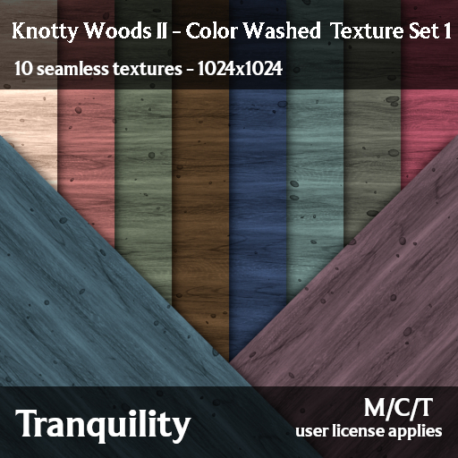Tranquility - Knotty Woods Ii Color Washed Texture Set 1