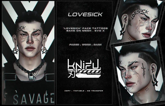 KNIFU. Lovesick Face Tattoo (EvoX)