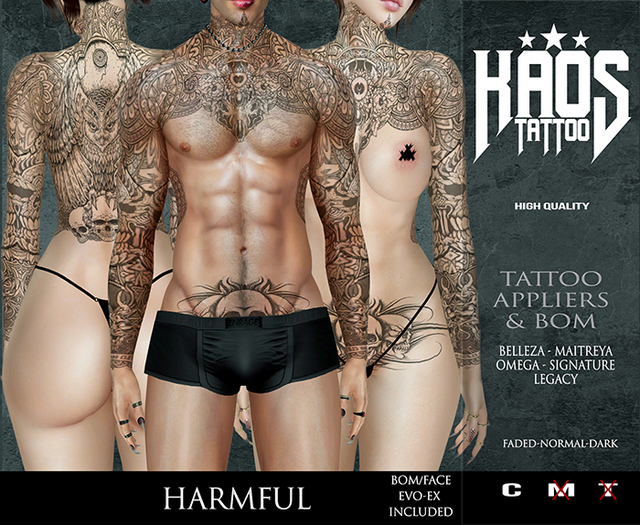 KAOS HARMFUL TATTOO ( FULL )
