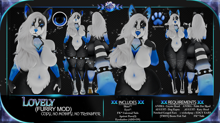FK* Lovely ☾☾Blue☽☽ ☾☾Furry Mod☽☽ ☾☾BOM☽☽