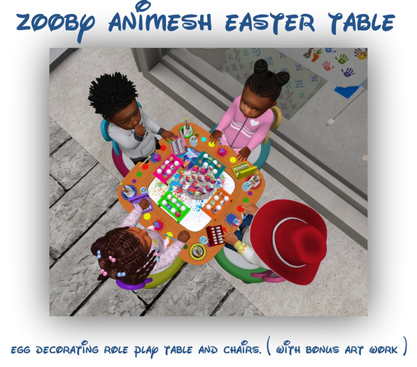 MERCI~ EASTER EGG PAINTING TABLE