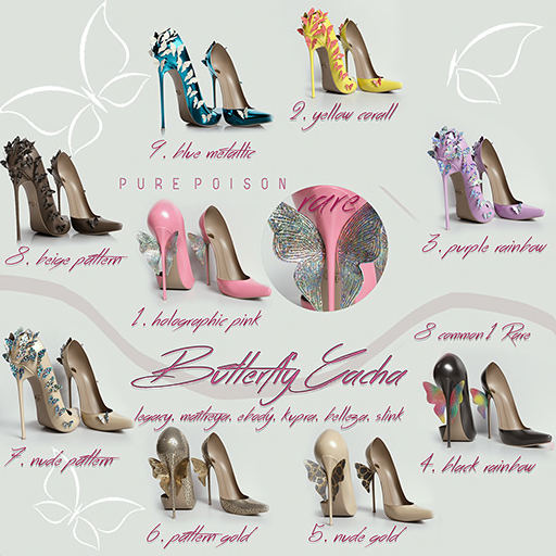 6. Pure Poison - Butterfly Pumps -  Legacy - Pattern Gold