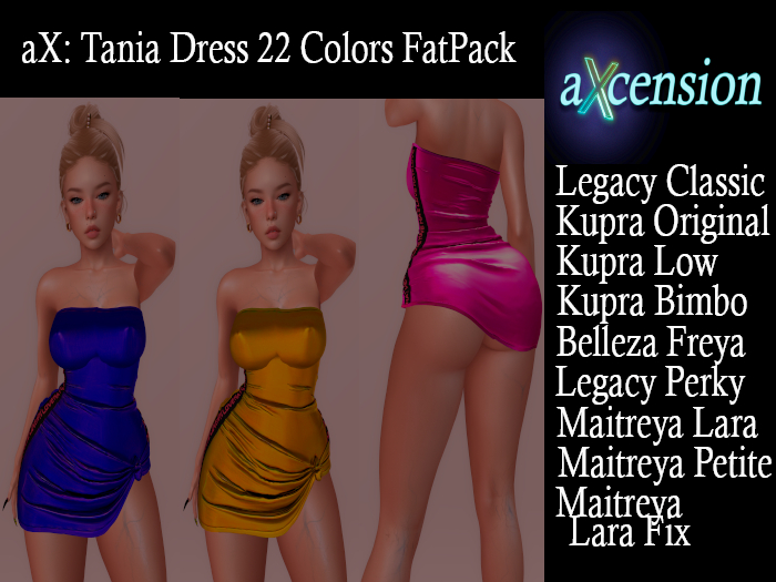 aX: Tania Dress 22 Colors FatPack
